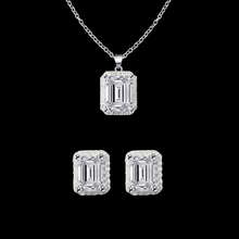 Load image into Gallery viewer, 925 Sterling Silver Emerald Cut Jewelry Set
